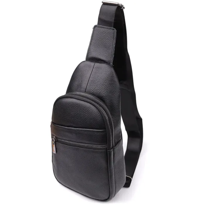 Чоловіча сумка через плече з натуральної шкіри Vintage 23018 Чорний