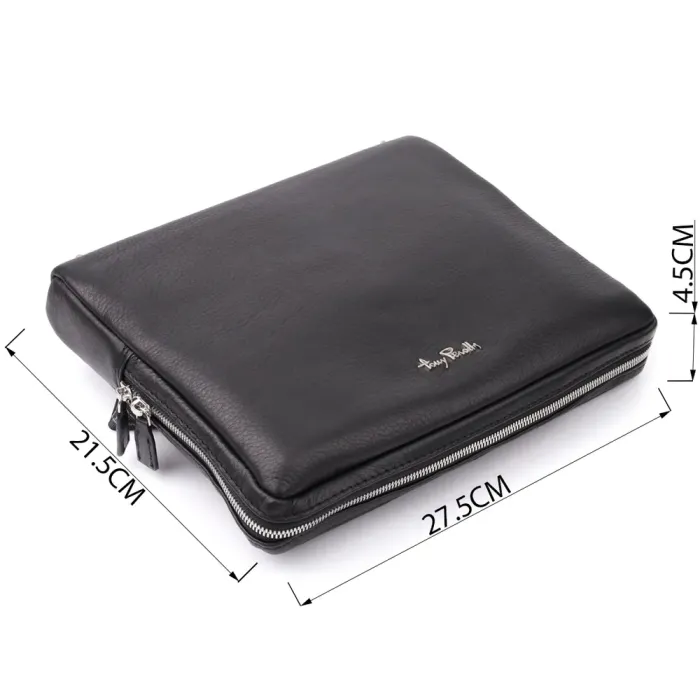 Цікава чоловіча сумка для планшета з м'якої натуральної шкіри Tony Perotti 20846_1 (9594-28 nero) Чорний