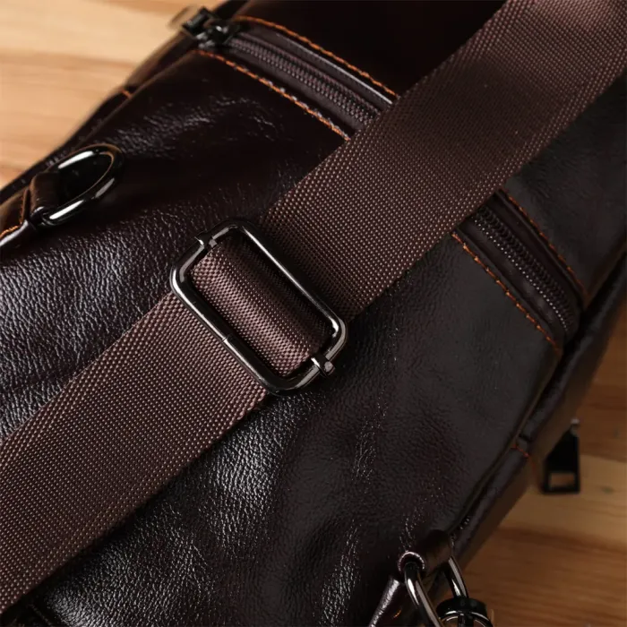 Практична сумка через плече з натуральної шкіри Vintage 23050 Коричневий