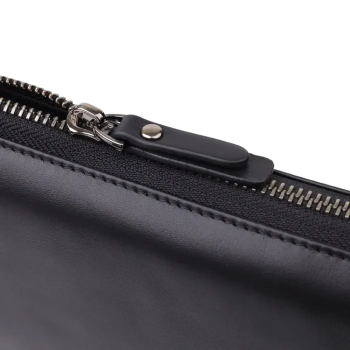 Стильний чоловічий клатч із натуральної шкіри Vintage 23035 Чорний