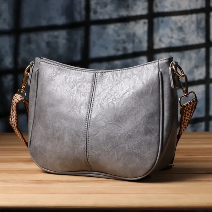 Жіноча зручна сумка з екошкіри Vintage 15134 Сірий