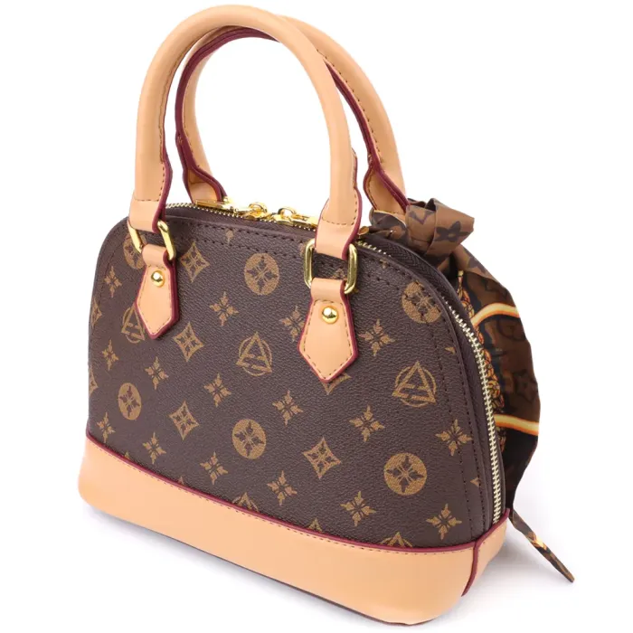 Каркасна жіноча сумка з екошкіри Vintage 15152 Коричневий