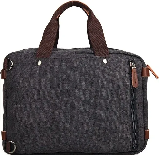 Сумка чоловіча Vintage 14480 трансформер Сіра