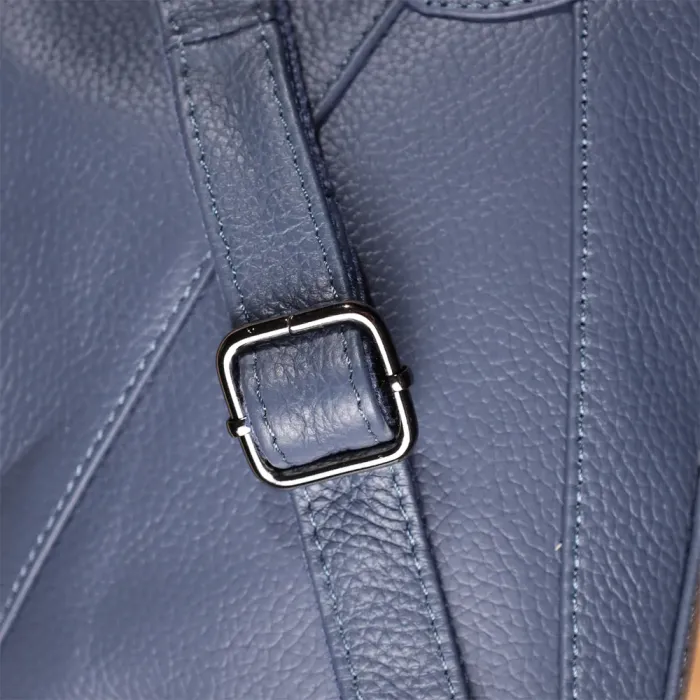 Практична жіноча сумка на два відділення з натуральної шкіри Vintage 23016 Синій
