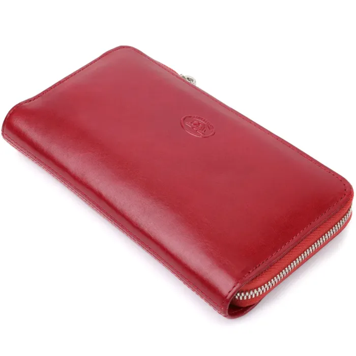Жіночий гаманець на одне відділення з гладкої натуральної шкіри Tony Perotti 20861_1 (2943 rosso) Червоний