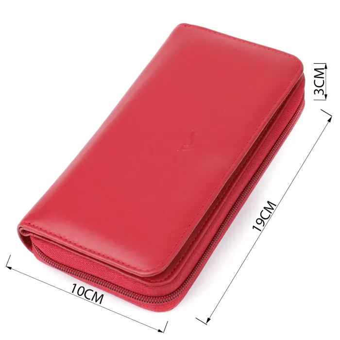 Місткий жіночий гаманець з натуральної шкіри Tony Perotti 20902_1 (1192 rosso) Червоний