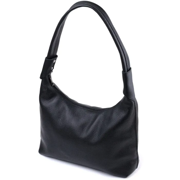 Жіноча сумка на плече з натуральної шкіри флотар Shvigel 22827 Чорна