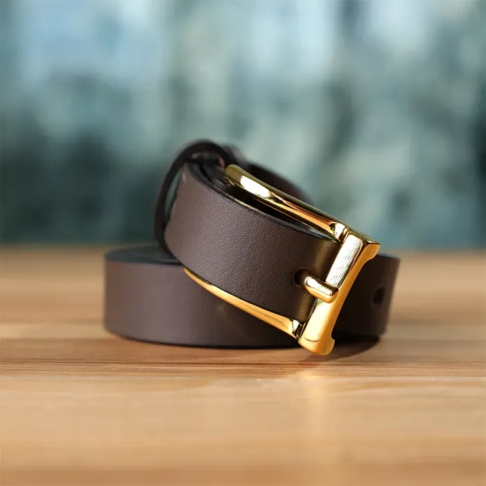 Елегантний вузький шкіряний ремінь для жінок GRANDE PELLE 22952 Червоний