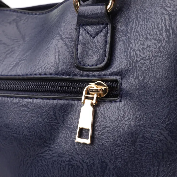 Ділова жіноча сумка з екошкіри Vintage 15132 Синій