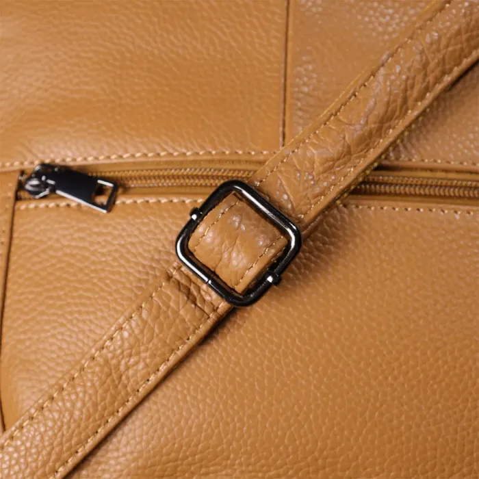 Жіноча сумка на два відділення з натуральної шкіри Vintage 23015 Світло-коричневий