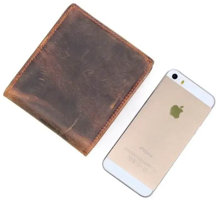 Гаманець чоловічий Vintage 14222 у вінтажному стилі Коричневий