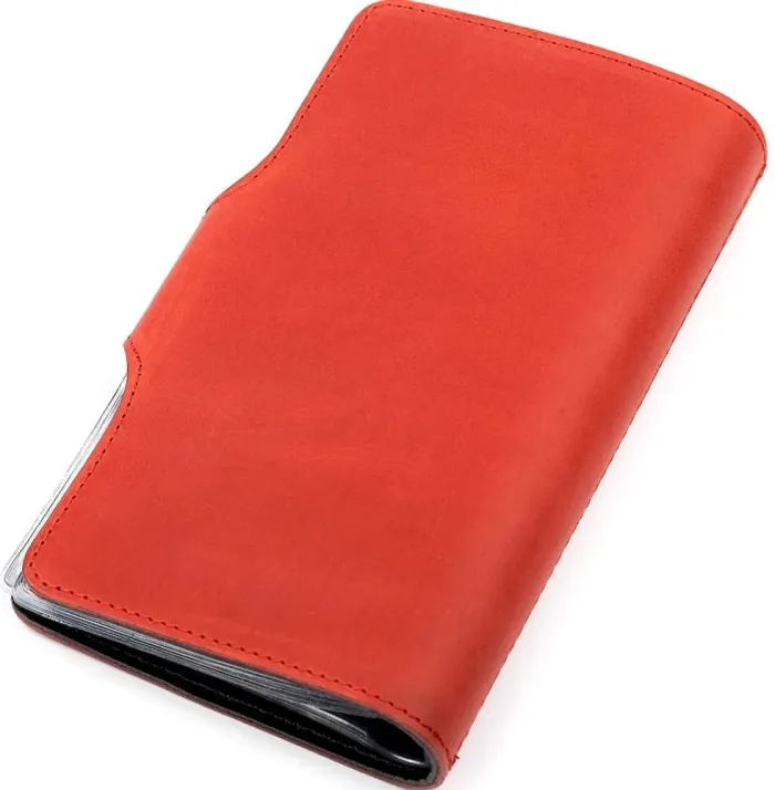 Візитниця велика Shvigel 13907 шкіряна Червона