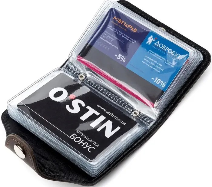 Візитниця вертикальна Shvigel 13908 шкіряна Коричнева