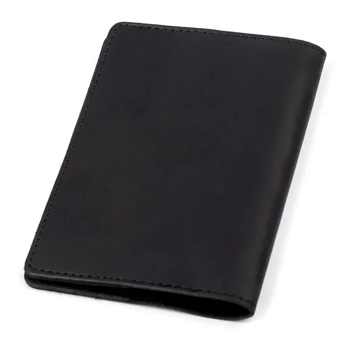 Обкладинка на паспорт Shvigel 13917 Чорна шкіряна