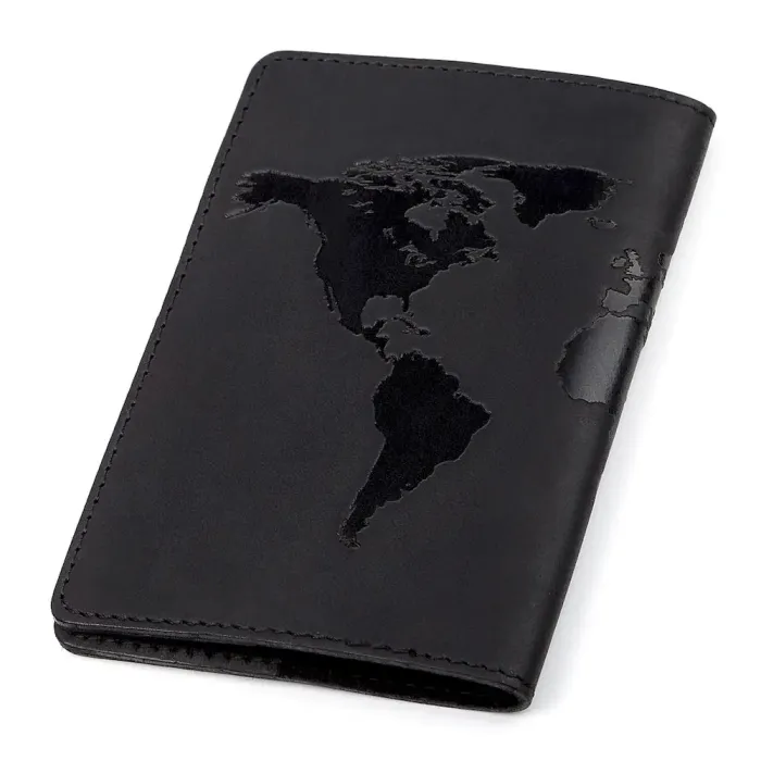 Обкладинка на паспорт Shvigel 13921 Чорна шкіряна