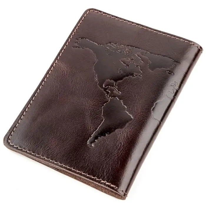 Шкіряна обкладинка на паспорт з карткою SHVIGEL 13946