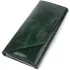 Добротний гаманець у два складення з натуральної гладкої шкіри GRANDE PELLE 22945 Зелений