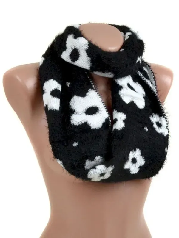 Шарф Жіночий Осінь-Зима Віскоза M0449 black Хомут