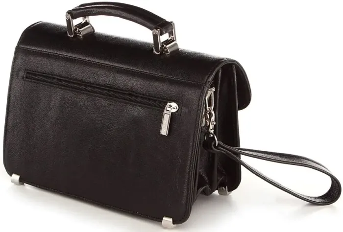 Барсетка SHVIGEL 00375 із натуральної шкіри Чорна