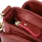 Яскрава жіноча шкіряна сумка з трьома секціями Vintage 22981 Червоний