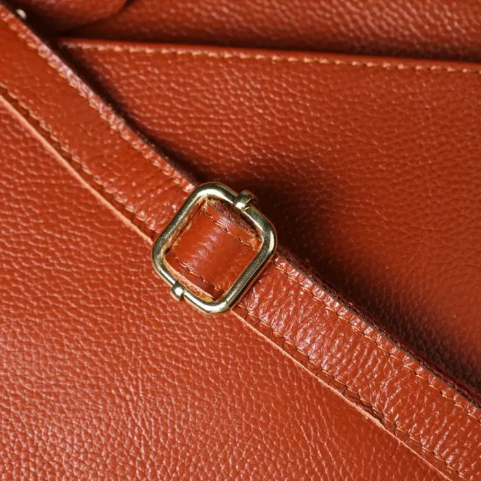 Жіноча сумка з натуральної шкіри з формостійким дном Vintage 22983 Коричневий