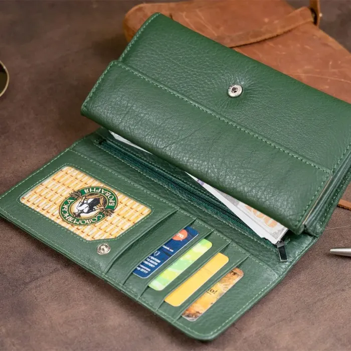 Гаманець шкіряний жіночий ST Leather 19286 Зелений