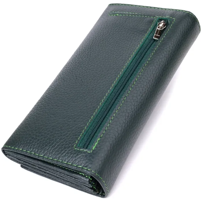 Модний гаманець для жінок із натуральної шкіри ST Leather 23099 Зелений