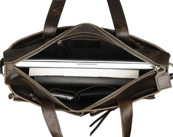 Сумка Vintage 14526 із натуральної шкіри Коричнева