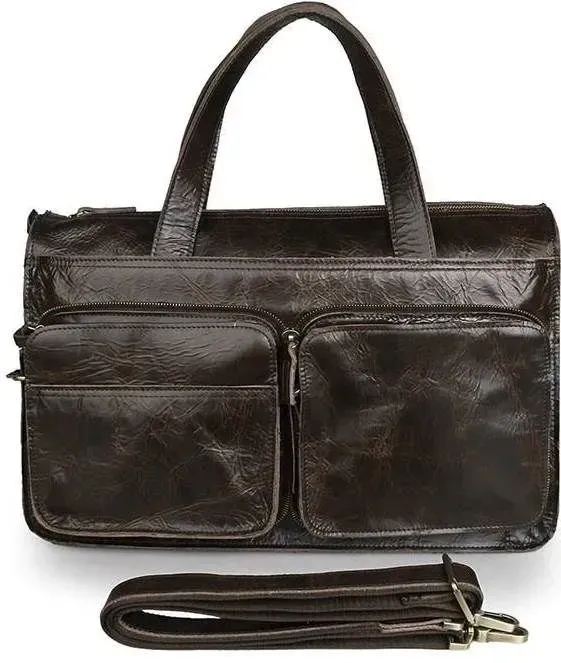 Сумка Vintage 14526 із натуральної шкіри Коричнева