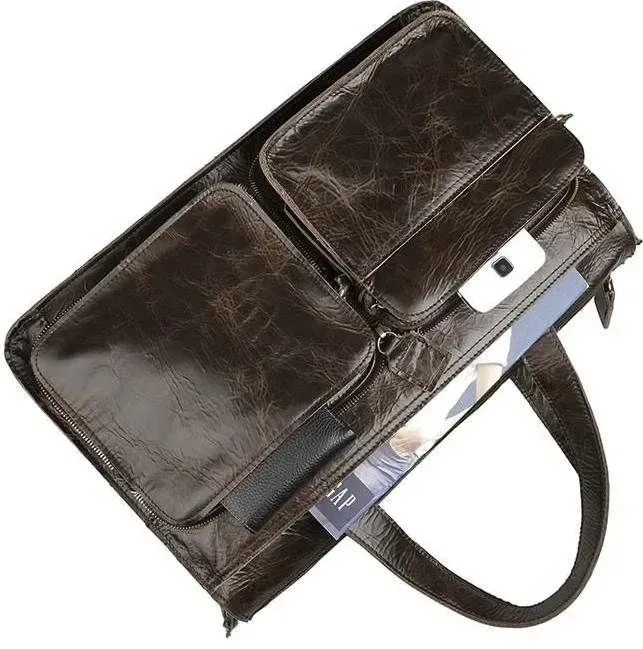 Сумка Vintage 14526 із натуральної шкіри Коричнева