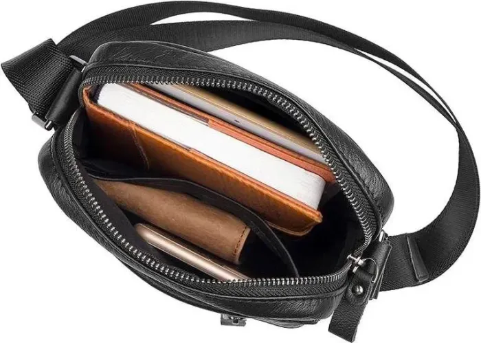 Сумка Vintage 14527 із натуральної шкіри Чорна