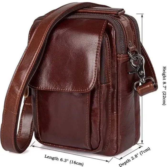 Сумка Vintage 14528 із натуральної шкіри Коричнева