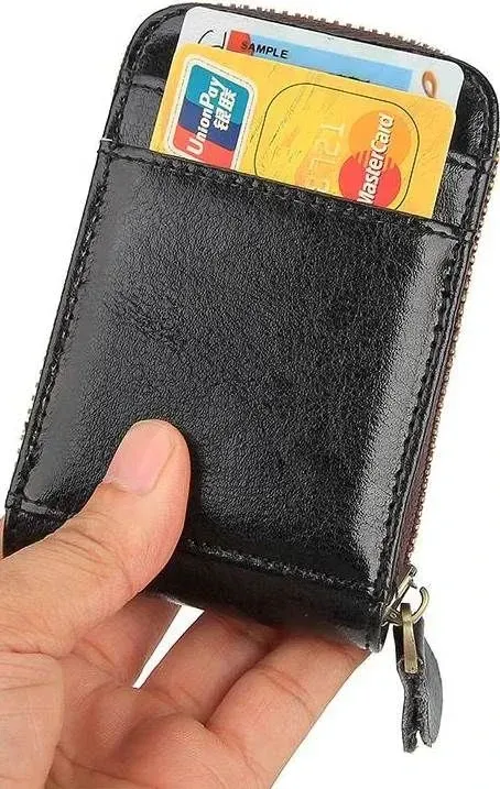 Візитниця Vintage 14531 із натуральної шкіри Чорна