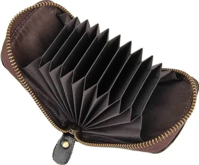 Візитниця Vintage 14531 із натуральної шкіри Чорна