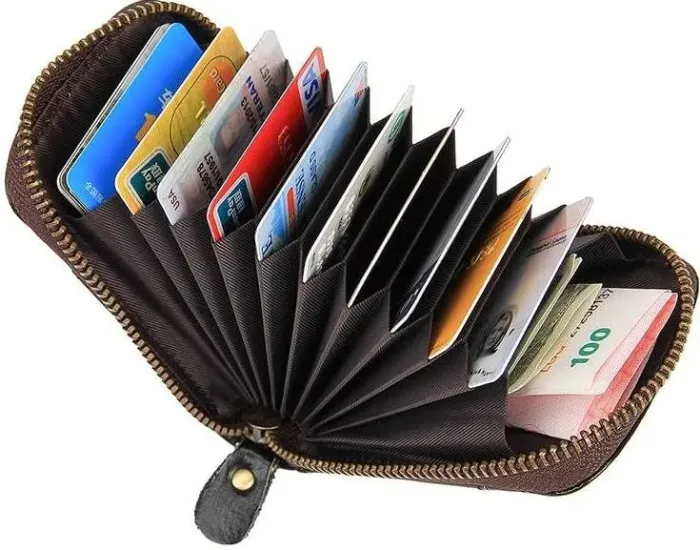 Візитниця Vintage 14531 із натуральної шкіри Чорна