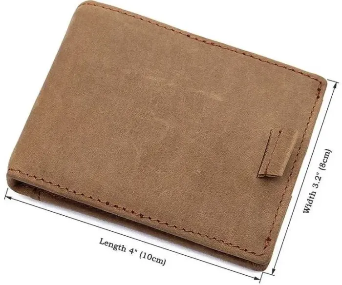 Затискач для грошей Vintage 14532 з натуральної шкіри Коричневий