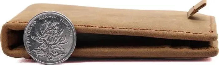 Затискач для грошей Vintage 14532 з натуральної шкіри Коричневий