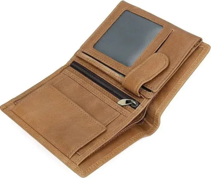 Портмоне чоловіче Vintage 14533 з натуральної шкіри Коричневе