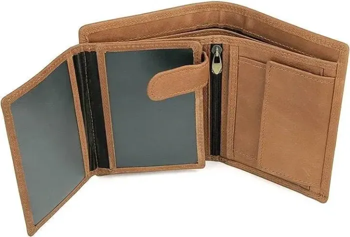 Портмоне чоловіче Vintage 14533 з натуральної шкіри Коричневе