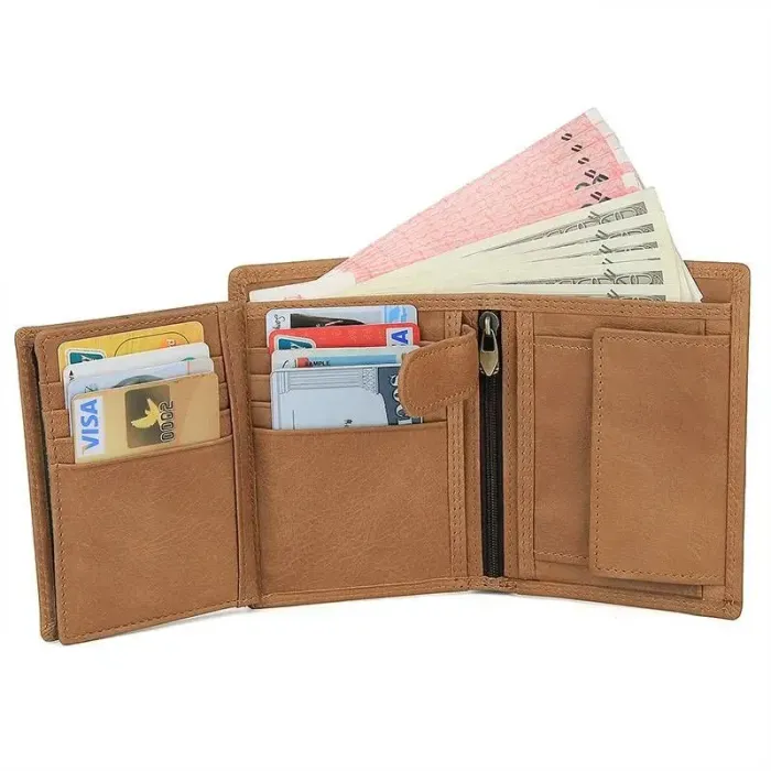 Портмоне чоловіче Vintage 14533 з натуральної шкіри Коричневе