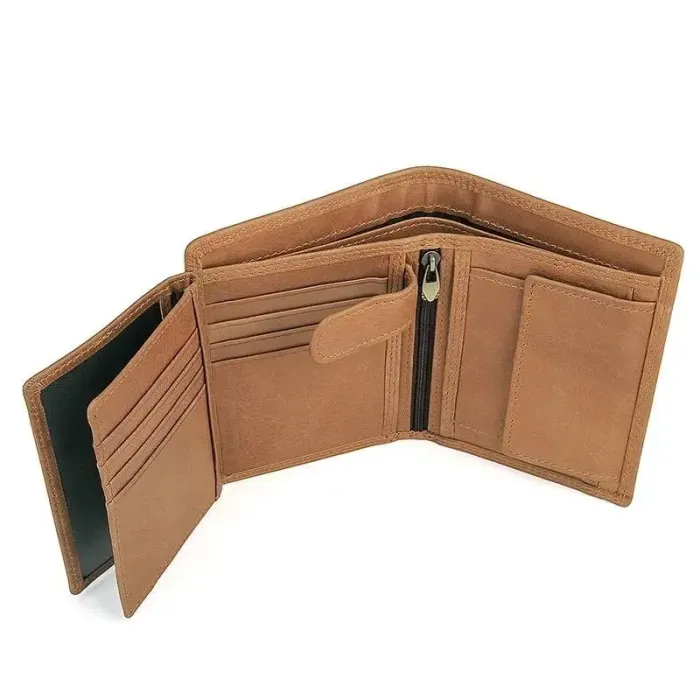 Портмоне чоловіче Vintage 14533 з натуральної шкіри Коричневе