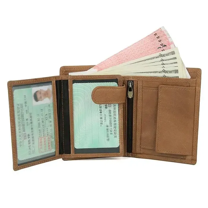 Портмоне чоловіче Vintage 14533 з натуральної шкіри Коричневе