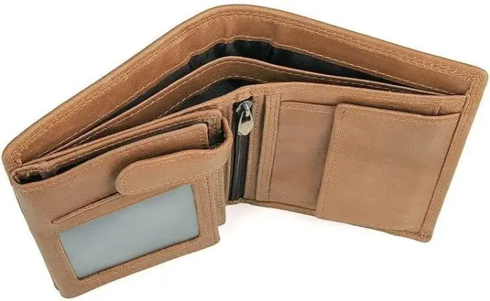 Портмоне чоловіче Vintage 14533 з натуральної шкіри Коричневе