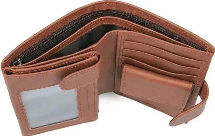 Портмоне чоловіче Vintage 14534 з натуральної шкіри Коричневе