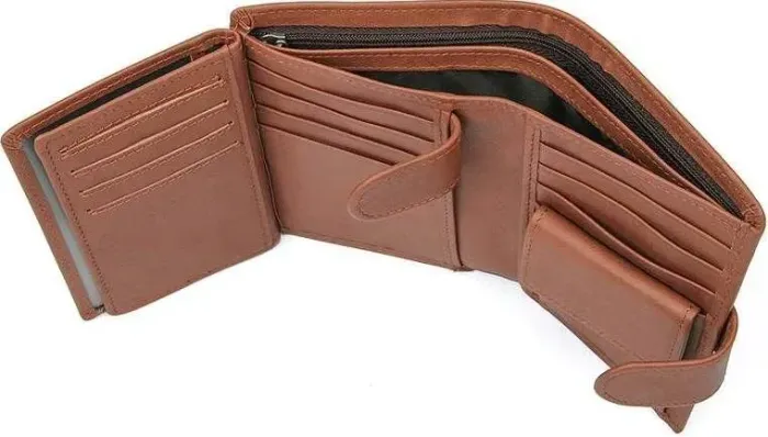 Портмоне чоловіче Vintage 14534 з натуральної шкіри Коричневе