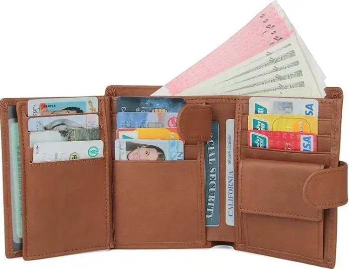 Портмоне чоловіче Vintage 14534 з натуральної шкіри Коричневе