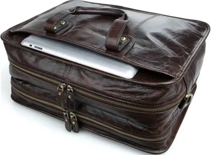 Сумка Vintage 14539 із натуральної шкіри Коричнева