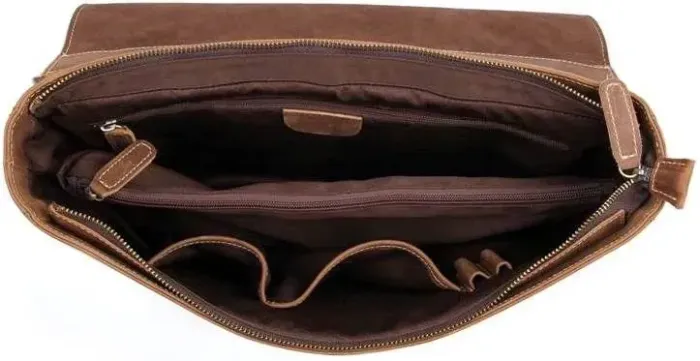 Сумка Vintage 14541 із натуральної шкіри Коричнева