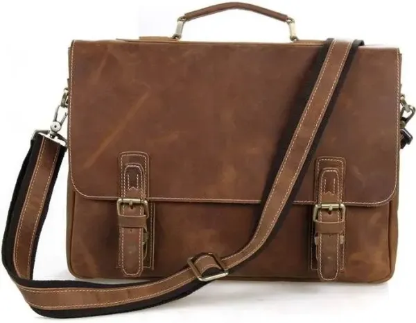 Сумка Vintage 14541 із натуральної шкіри Коричнева