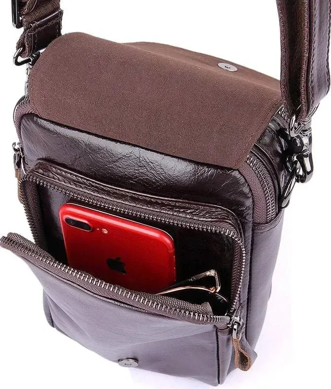 Сумка Vintage 14544 із натуральної шкіри Коричнева